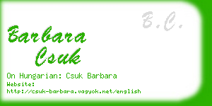 barbara csuk business card